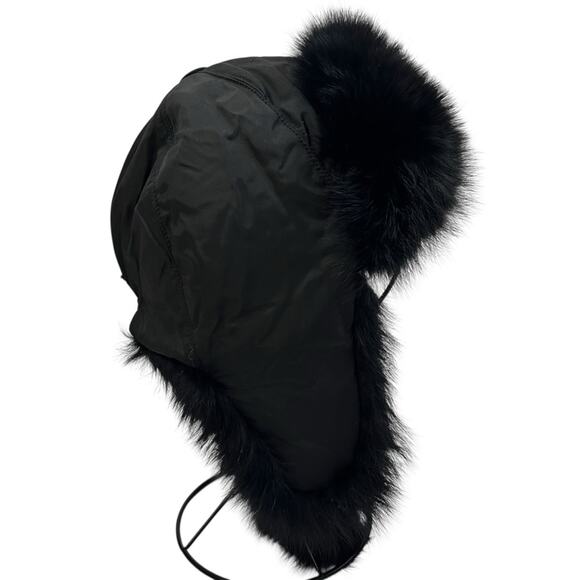 Pajar Canada Black Fur Trapper Hat | Origin Assured Fur Saga Furs | O/S  | Poms main image 5